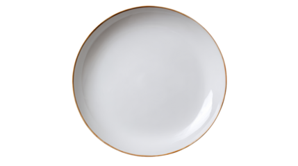 Empty white plate on a black background, perfect for food presentation and restaurant settings.