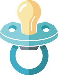 Comforting blue pacifier for a baby, a soothing object for infants