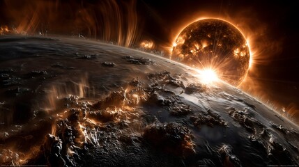 Obraz premium Visualizing solar flares a cosmic perspective