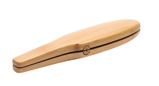 Wooden clothespin isolated on transparent background for hanging clothes to dry