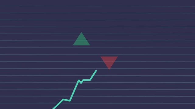 green graph going up animation, represents business and financial growth, can also be used as a trading animation