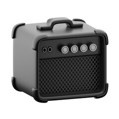 Guitar amplifier 3d illustration