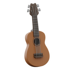 Ukulele 3d illustration