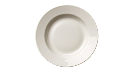 White plate isolated on a transparent background.