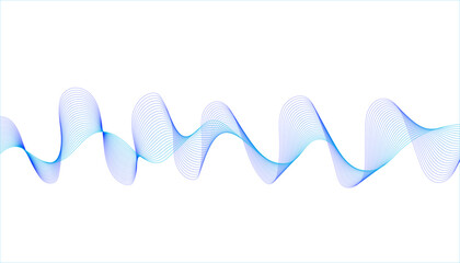 Cool-toned elegant sound wave illustration. Transparent motion graphic for technology or medical visuals.