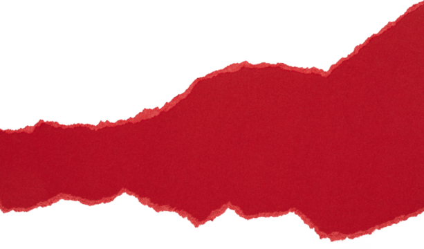 red torn or ripped paper isolated on transparent png background,realistic torn cardboard paper edges,torn or ripped red paper frame,christmas decoration,red paper background