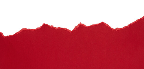 red torn or ripped paper isolated on transparent png background,realistic torn cardboard paper...