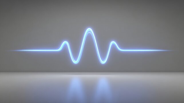 Mesmerizing blue wave emitting emotional waves from a node in an abstract conceptual design of pulsating energy
