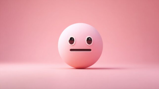 Pink egg with a smiley face illustrating joy and happiness in a playful and colorful artistic representation for kids