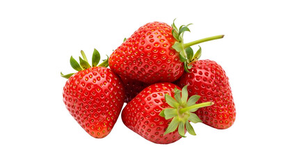 Group of strawberries isolated on white background