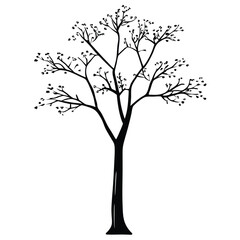  tree silhouette white background