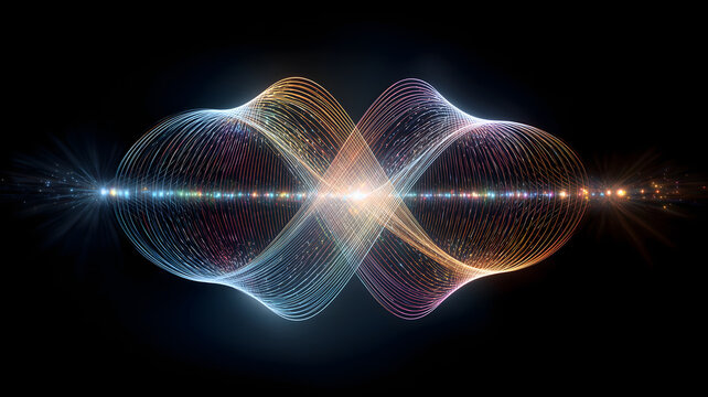 Hyperbolic quantum light waves forming a radiant Lissajous pattern