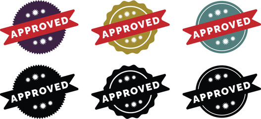 Certified Approved Stamp Design Set – Official Seal Illustration Collection