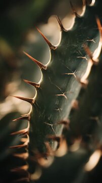 Plants with sharp thorns macro