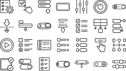 Mega Bundle of Medical, Healthcare, and Pharmacy Line Art Icons: First Aid, Doctor Tools, Hospital, Syringe, Pills, and Examination Symbols