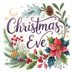 Magical Christmas Eve Night, Cozy Christmas Eve Moments, Silent Snowy Christmas Eve, Warm Fireplace Christmas Eve Celebration, Joyful Christmas Eve Family Gathering