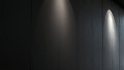 style. Contemporary dark textured wall with abstract details, highlighting minimalist architectural aesthetics under directional lighting. real-estate listings.