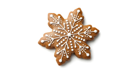 christmas star cookies isolated on white background