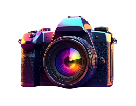 3d camera photograph studio background colorful lens image concept