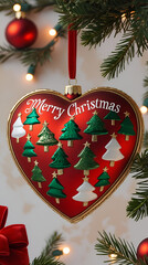 christmas decoration on a red background