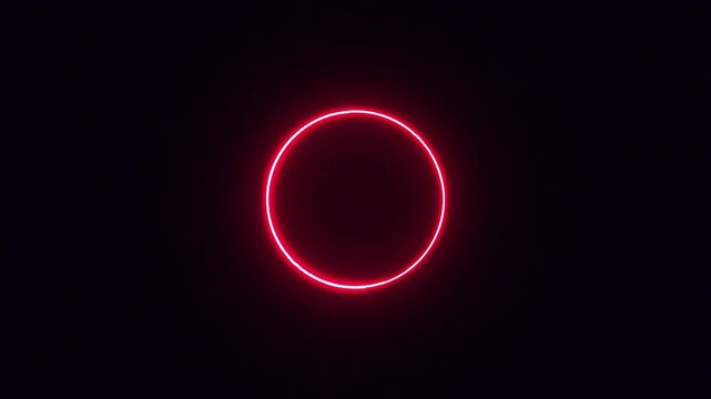 glowing horizontal neon gol lines streaming across on the screen. Straight neon laser line black background