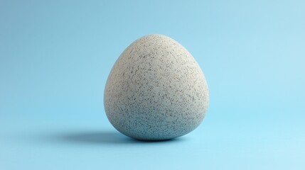 White porous stone on a blue background creates a minimalist atmosphere suitable for interior design or meditative applications as an atmospheric backdrop.