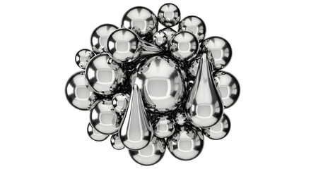 silver rings isolated on white background