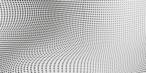 Dotted gradient halftone background. Horizontal seamless dots pattern in pop art style. Abstract modern stylish texture. Vector illustration.