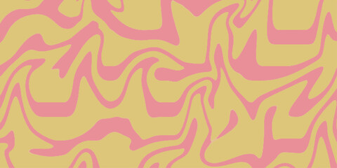 Psychedelic background with abstract, trippy patterns with melting and distorting lines. Abstract pink and light yellow background with hypnotic wavy lines pattern. Fresh and natural background .

