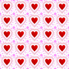 seamless pattern with hearts