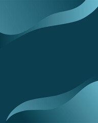 Abstract Teal Blue Gradient Wave Vector Background 