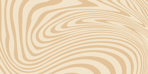 Beige marble acrylic swirl seamless pattern. Coffee latte, caramel, ice cream texture. 1970s trippy psychedelic waves print background.