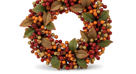 christmas wreath  isolated on white background