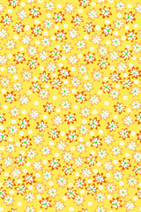 Cheerful yellow floral pattern radiates summer vibes for textiles, wallpaper, and vibrant backgrounds perfect for creative projects and designs