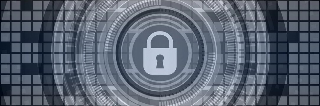 Cybersicherheit Datenschutz Digitales Schloss Netzwerksicherheit Verschlüsselung Schutzschild Systemsicherheit Technologie Privatsphäre Verteidigung Cyber-Schutz Sicherer Zugriff Cyber-Hintergrund