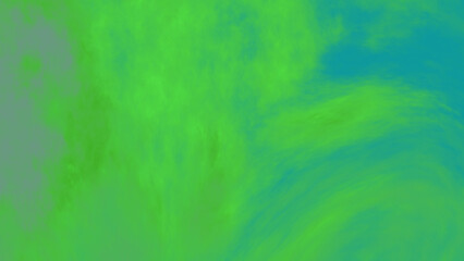 Abstract vibrant lime green and teal flowing atmospheric texture background.