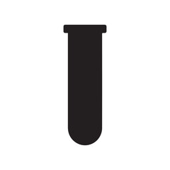 Blood simple tube silhouette vector flat illustration on white background