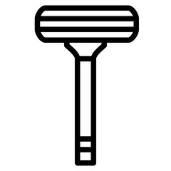 Classic safety razor icon