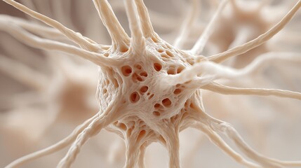 Detailed human neuron macro for scientific, medical, biotechnology, and neuroscience commercial content. High-resolution biological texture supports research graphics and educational healthcare visual