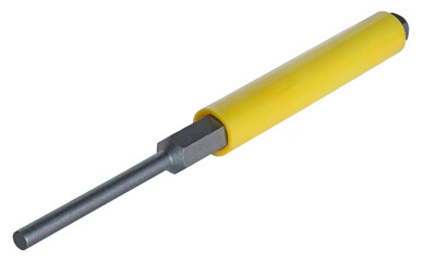 Flat ended thin punch with plastic handle