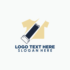t-shirt and paint logo design template, fashion icon design