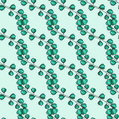 Vintage boho seamless pattern, bouquet decoration. Cute vector floral design. Bohemian garden with wild flowers in hand drawn style.