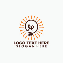 creative bulb logo design template, education logo design