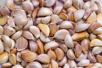Close-up macro photography of garlic,Garlic royalty free image stock photo