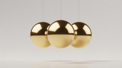 Sphere abstract metallic gold object design