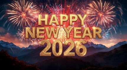Happy New Year 2026 Fireworks