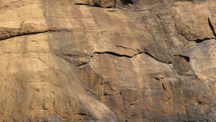 Closeup of the surface of a huge rock