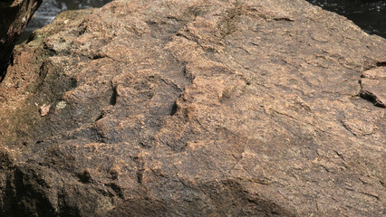 Closeup of the surface of a huge rock