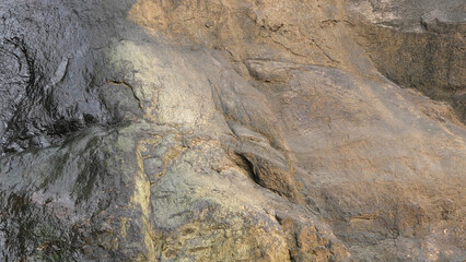 Closeup of the surface of a huge rock