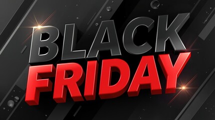 Black Friday Sale 3D Text Design background image